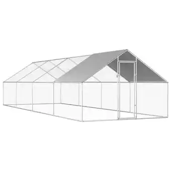 Bolig Center Udendørs hønsebur 2,75x8x1,92 m galvaniseret stål tilbud