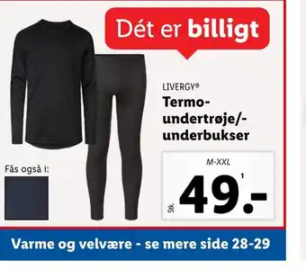 Lidl Termo- undertrøje underbukser tilbud