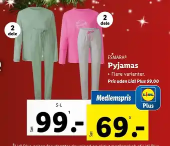 Lidl ESMARA Pyjamas tilbud