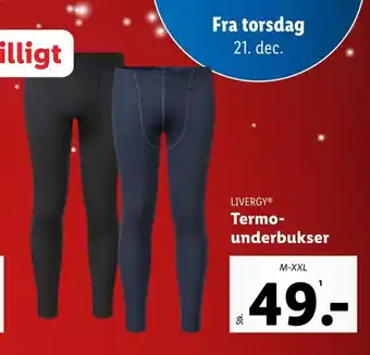 Lidl LIVERGY Termo-underbukser tilbud