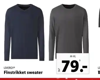 Lidl LIVERGY Finstrikket sweater tilbud