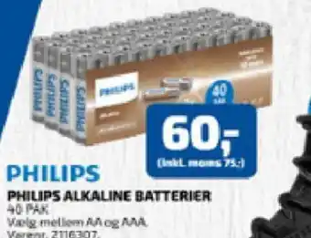 PHILIPS ALKALINE BATTERIER