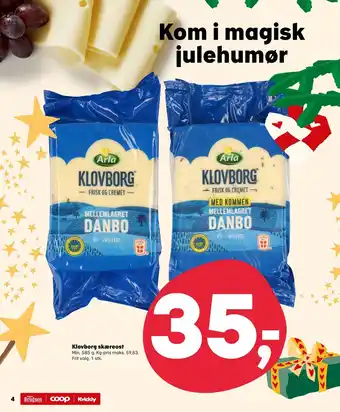 Kvickly Klovborg skæreost tilbud