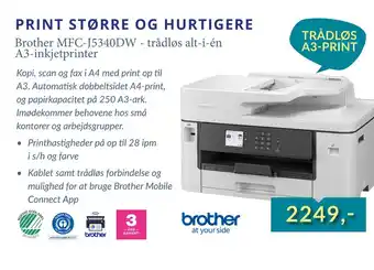 Brother mfc-j5340dw - trådløs alt-i-én a3-inkjetprinter
