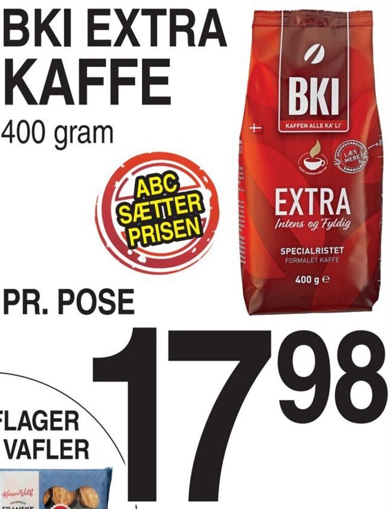 Bki Extra Kaffe 400 Gram tilbud hos ABC Lavpris