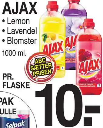 ABC Lavpris Ajax Lemon,Lavendel,Blomster 1000ml tilbud
