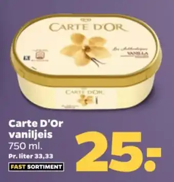 Carte D'Or vaniljeis 750 ml.
