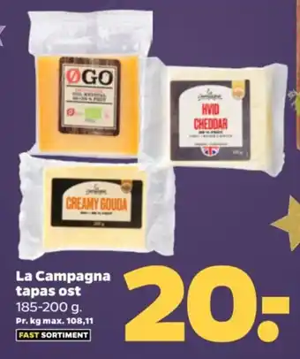 Netto La Campagna tapas ost tilbud