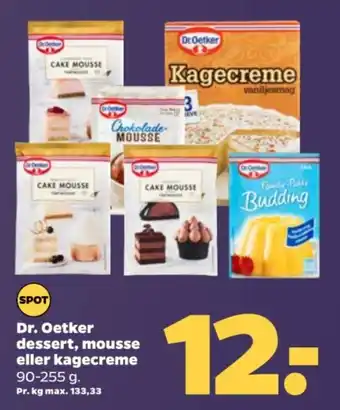 Netto Dr. Oetker dessert, mousse eller kagecreme tilbud