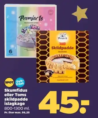Netto Skumfidus eller Toms skildpadde islagkage tilbud