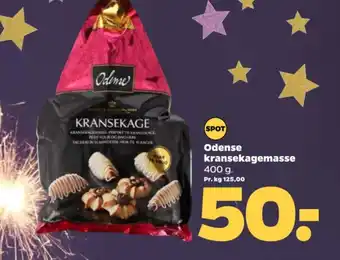 Netto Odense kransekagemasse 400 g. Pr. kg 125,00 tilbud