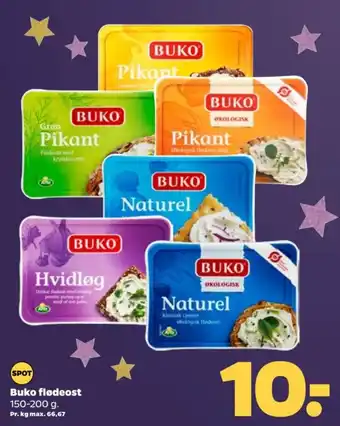 Netto Buko flødeost 150-200 g. tilbud