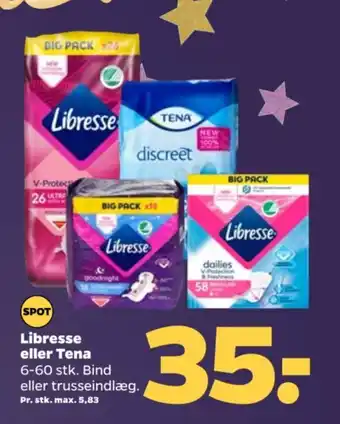 Netto Libresse eller Tena 6-60 tilbud