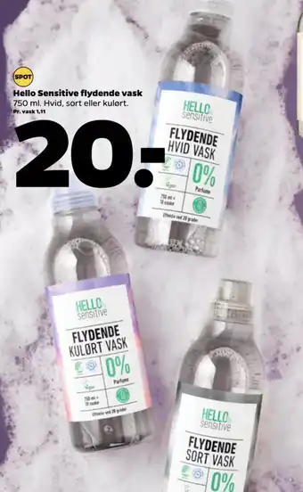 Netto Hello Sensitive flydende vask 750 ml. tilbud