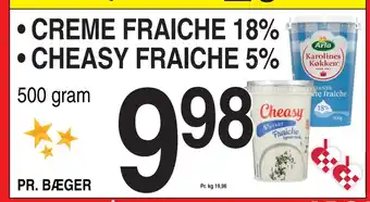 ABC Lavpris Creme fraiche 18% • cheasy fraiche 5% tilbud