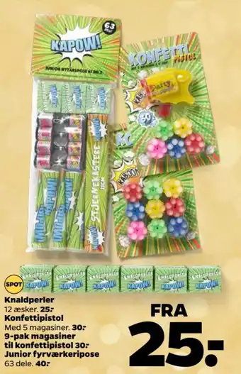 Knaldperler 12 æsker. 25: Konfettipistol