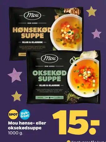 Netto Mou hønse- eller oksekødsuppe tilbud