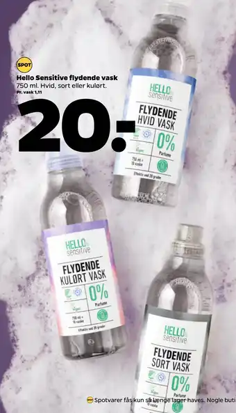 Netto Hello sensitive flydende vask tilbud