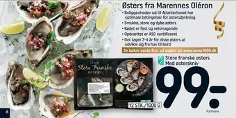 REMA 1000 Østers fra marennes oléron tilbud
