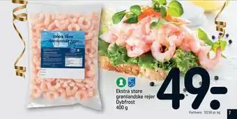REMA 1000 Ekstra store grønlandske rejer dybfrost tilbud