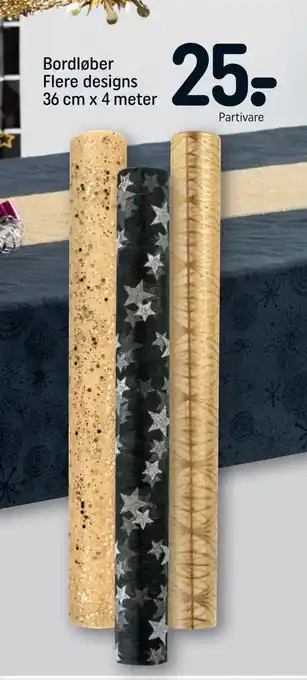 Bordløber flere designs 36 cm x 4 meter