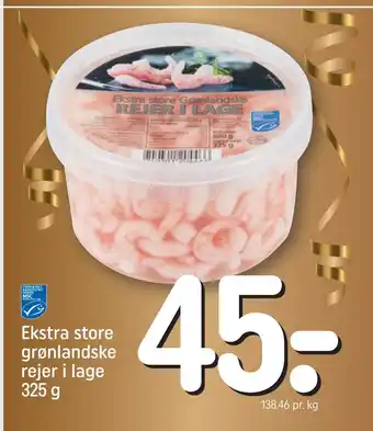 REMA 1000 Ekstra store grønlandske rejer i lage tilbud