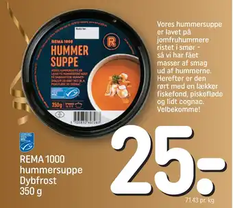 REMA 1000 Rema 1000 hummersuppe dybfrost tilbud