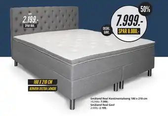 My Home Småland real kontinentalseng 180 x 210 cm tilbud