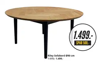 My Home Riley sofabord ø90 cm tilbud