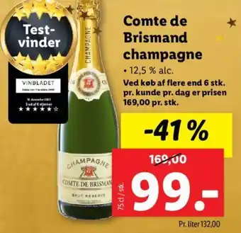 Lidl Comte de Brismand champagne tilbud