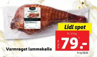 Lidl Varmrøget lammekølle tilbud