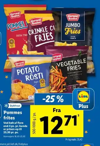 Lidl Pommes frites tilbud