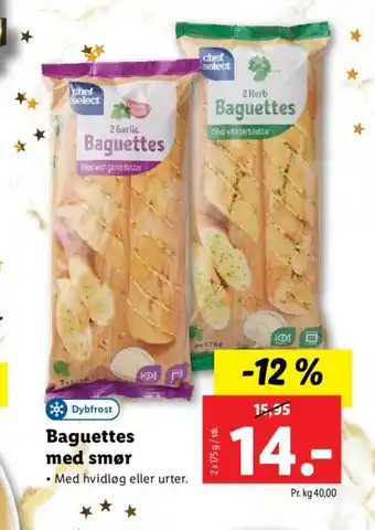 Lidl Baguettes med smør tilbud