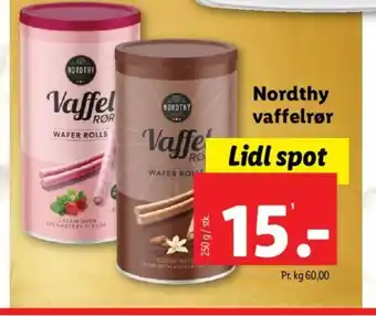 Lidl Nordthy vaffelrør tilbud