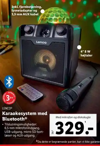 Lidl Karaokesystem med Bluetooth tilbud