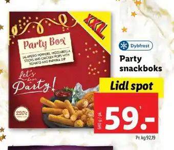 Lidl Party snackboks tilbud