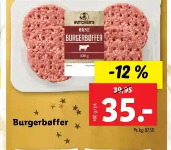 Lidl Burgerbøffer tilbud