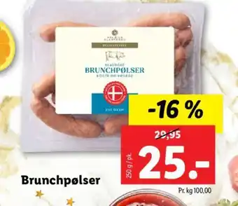 Lidl Brunchpølser tilbud