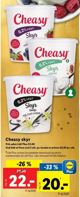 Lidl Cheasy skyr tilbud