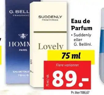 Lidl Eau de Parfum tilbud