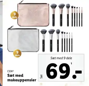 Lidl CIEN Sæt med makeuppensler tilbud