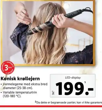 Lidl Konisk krøllejern tilbud