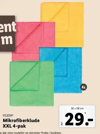 Lidl Mikrofiberklude XXL 4-pak tilbud