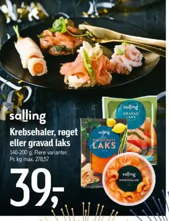 Føtex Krebsehaler, røget eller gravad laks tilbud