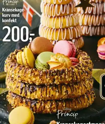 Føtex Princip Kransekage-kurv med konfekt tilbud