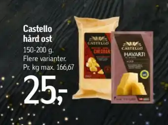 Føtex Castello hård ost tilbud