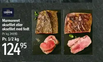 Marmoreret oksefilet eller oksefilet med fedt