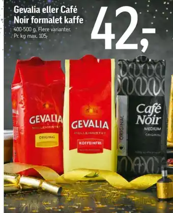 Føtex Gevalia eller Café Noir formalet kaffe tilbud
