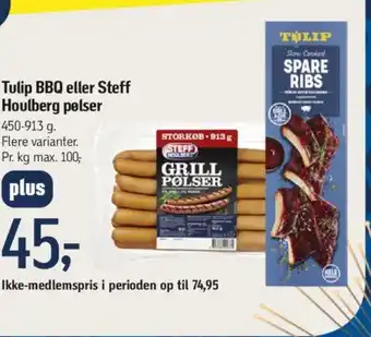 Føtex Tulip BBQ eller Steff Houlberg pølser tilbud