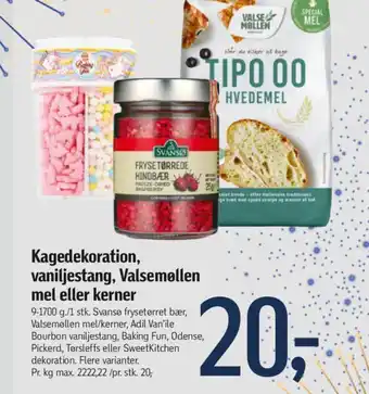 Føtex Kagedekoration, vaniljestang, Valsemøllen mel eller kerner tilbud